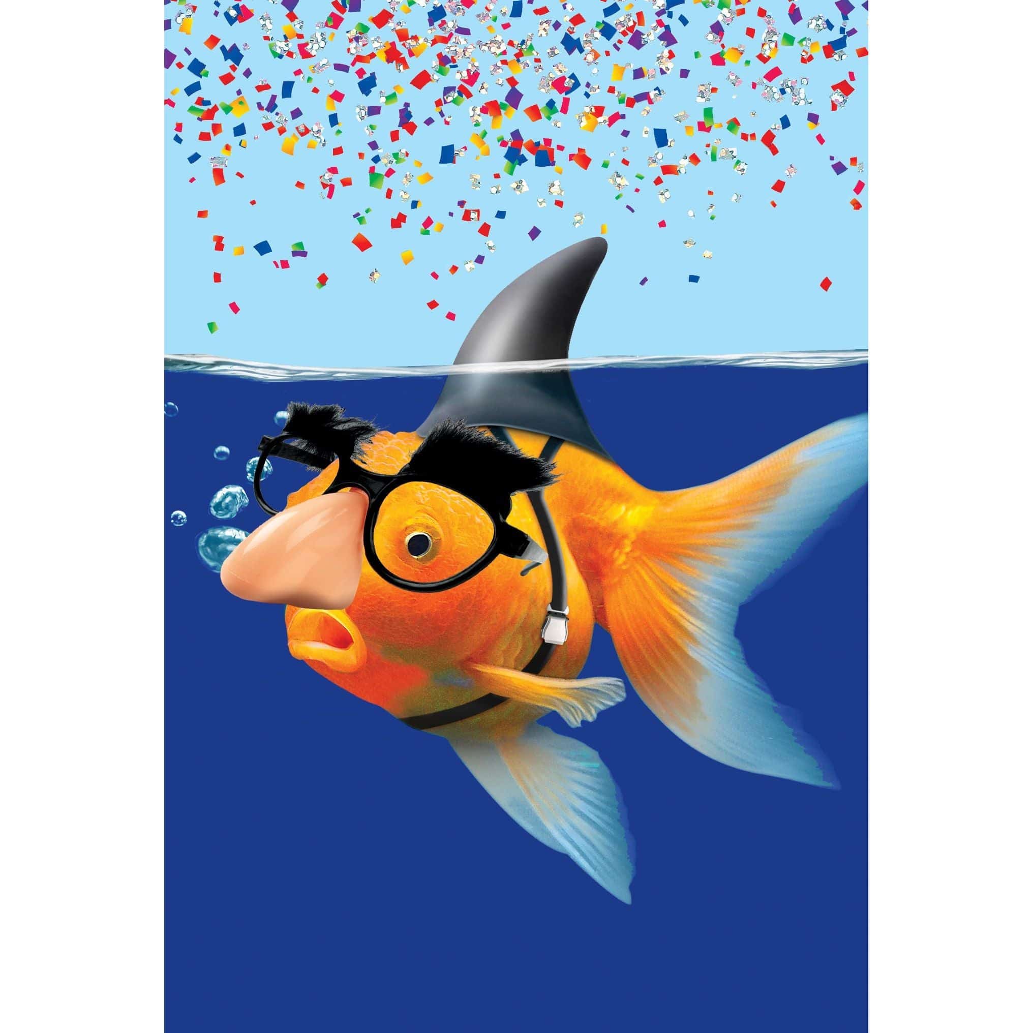 Funny Goldfish Shark birthday card from Pictura featuring colorful aquatic illustration for everyday greeting use.